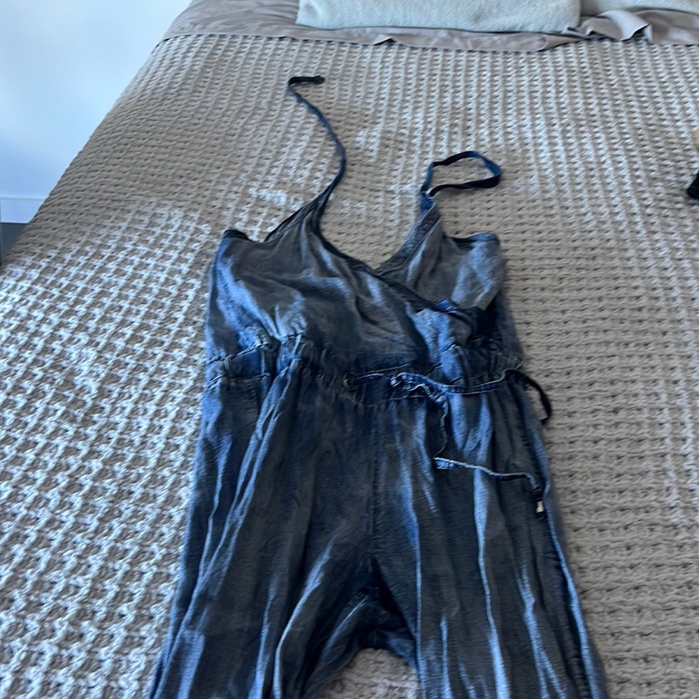 Denim jump suit